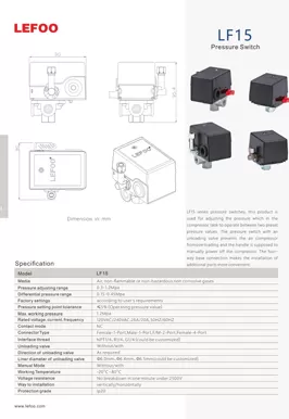 エアコンプレッサー圧力スイッチLF15